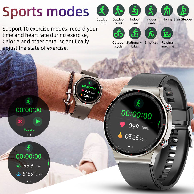 Medische EKG-Smartwatch | CFDA-gecertificeerd | 512Hz Hoge Precisie Biosensor | SpO2- & Hartslagmonitoring | AI-gebaseerde Ademhalingsanalyse | IP67 Waterdicht 4