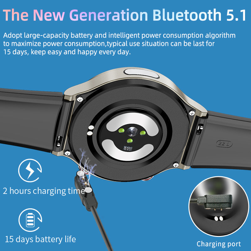 Medische EKG-Smartwatch | CFDA-gecertificeerd | 512Hz Hoge Precisie Biosensor | SpO2- & Hartslagmonitoring | AI-gebaseerde Ademhalingsanalyse | IP67 Waterdicht 5