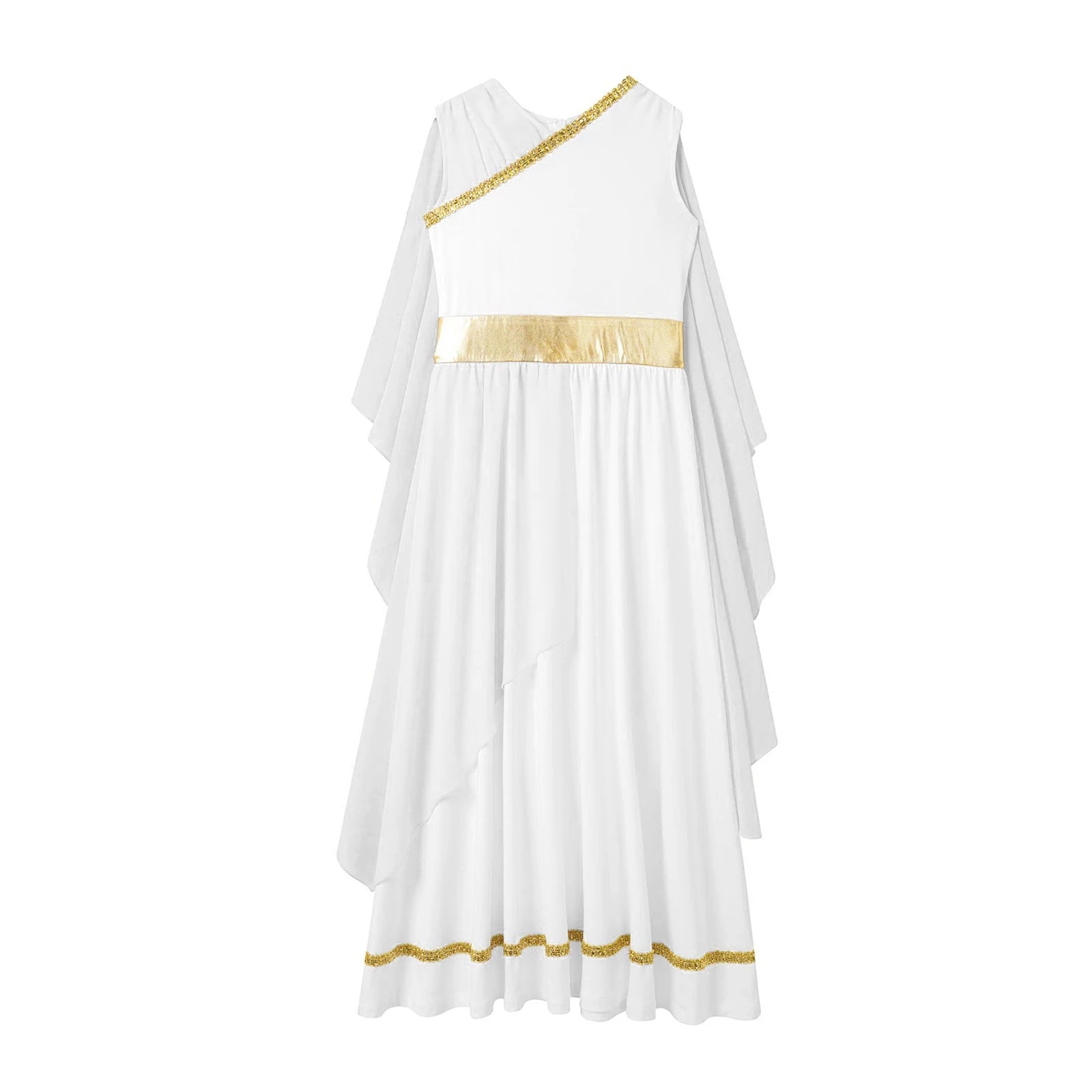Meisjes Jurk - Griekse Prinses met Gouden Tailleband en Tule voor Carnaval 4