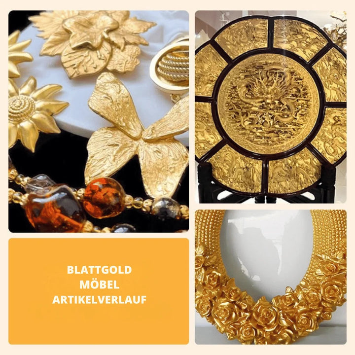 Metallic Bladverf met Penseel – Premium Goud en Zilver Metaaleffect voor Creatieve Projecten – Waterbasis Decoratieverf 200g | Sansoti 3