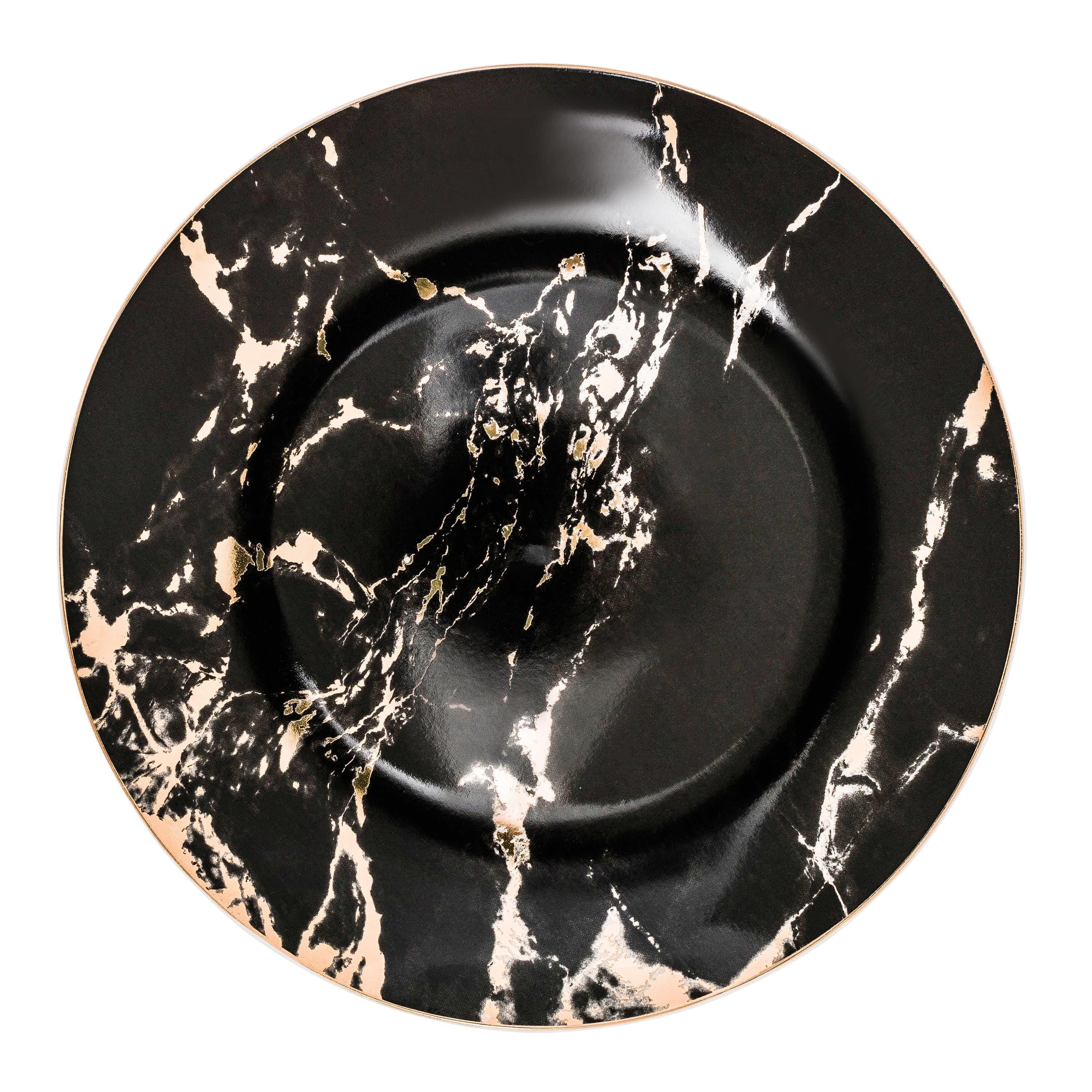 Michaelangelo | Luxe Marmeren Porseleinen Borden met Gouden Rand – Dessert-, Steak- & Dinerborden 5