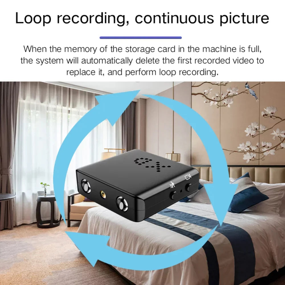 Micro telecamera HD – Telecamera di sicurezza WiFi compatta con visione notturna e audio