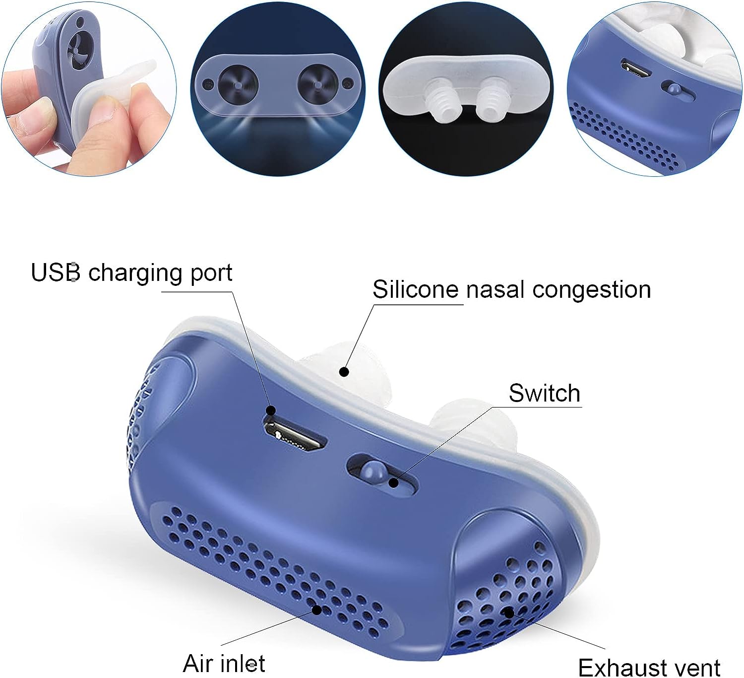 Somnix CPAP Micro – Appareil de sommeil silencieux et sans masque pour la maison et les voyages