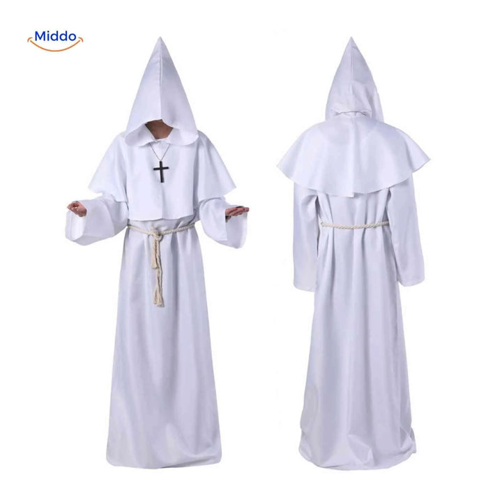 Middeleeuws Monniksgewaad met Capuchon Unisex Verkleedkostuum voor Themafeesten Halloween Cosplay Carnaval | Sansoti 0