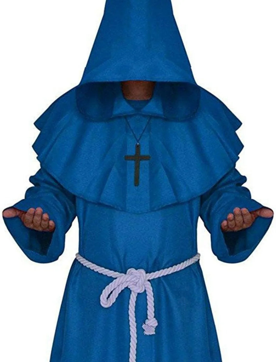 ShadowCloak Cappuccio Medievale da Monaco – Costume Unisex di Halloween con Cappuccio