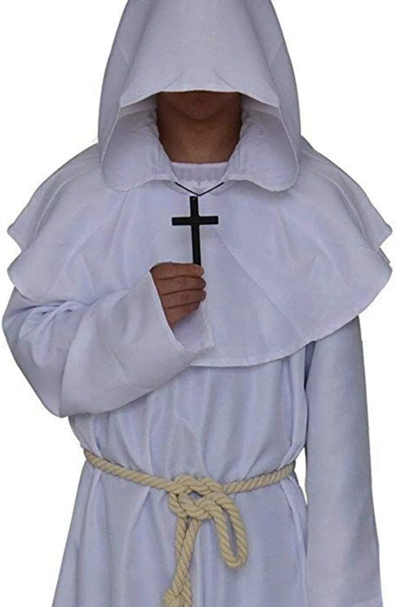 ShadowCloak Cappuccio Medievale da Monaco – Costume Unisex di Halloween con Cappuccio