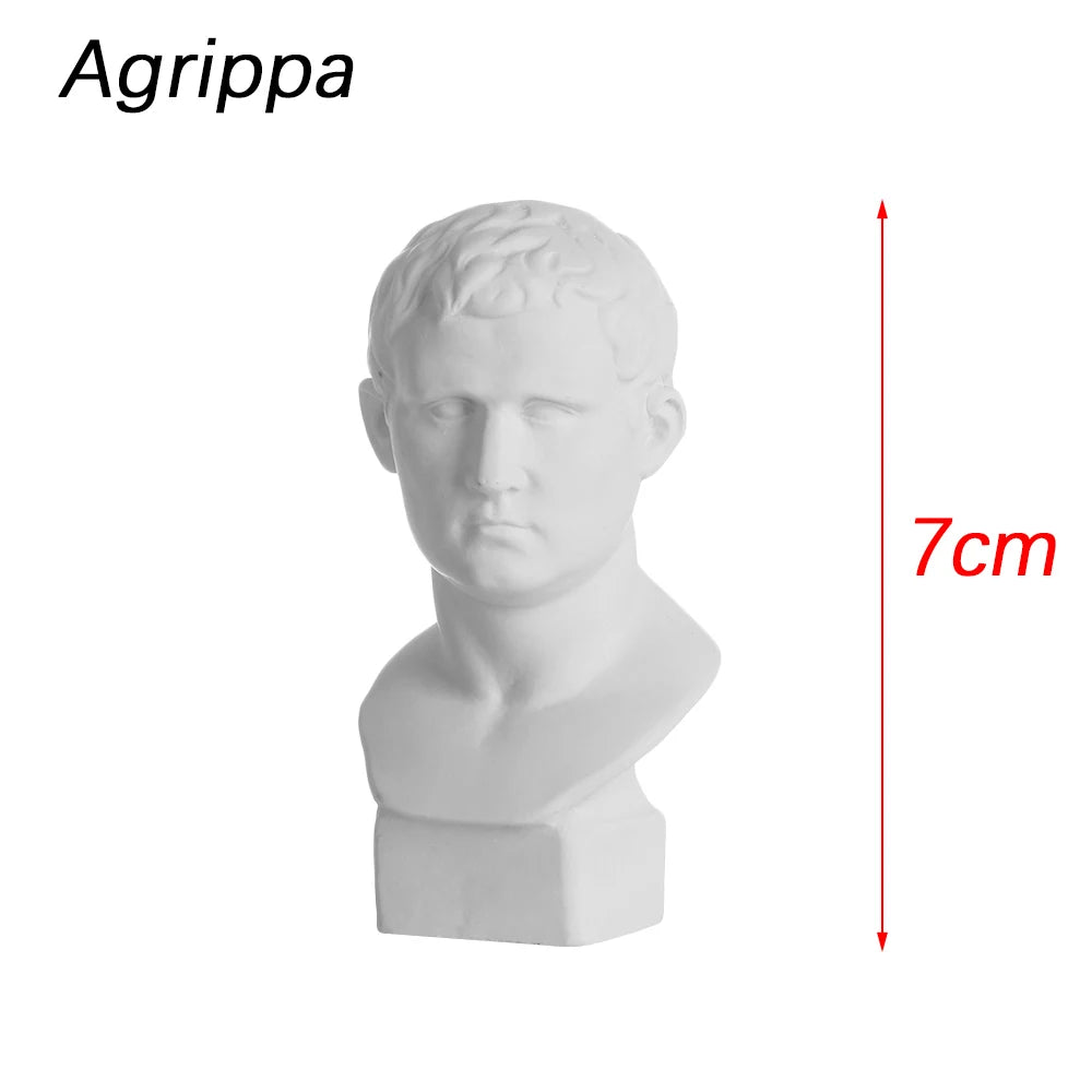 Mini Gipsbuste Portretten 5,5-7 cm voor Tekenpraktijk en Decoratie 17