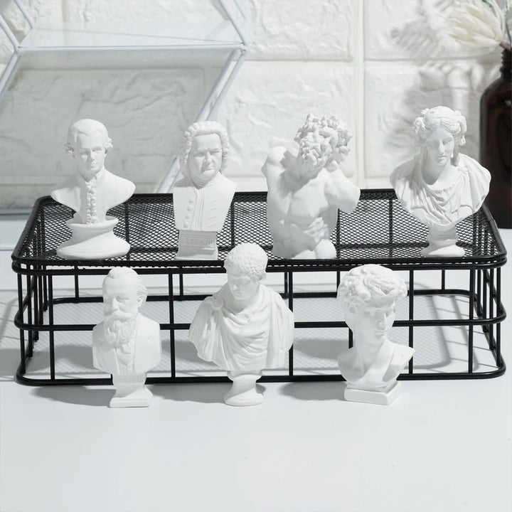 Mini Gipsbuste Portretten 5,5-7 cm voor Tekenpraktijk en Decoratie 2