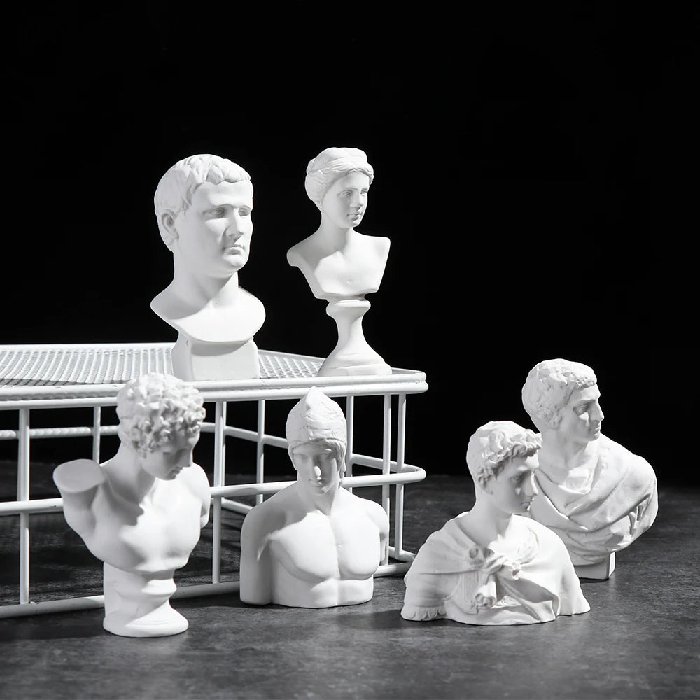 Mini Gipsbuste Portretten 5,5-7 cm voor Tekenpraktijk en Decoratie 3