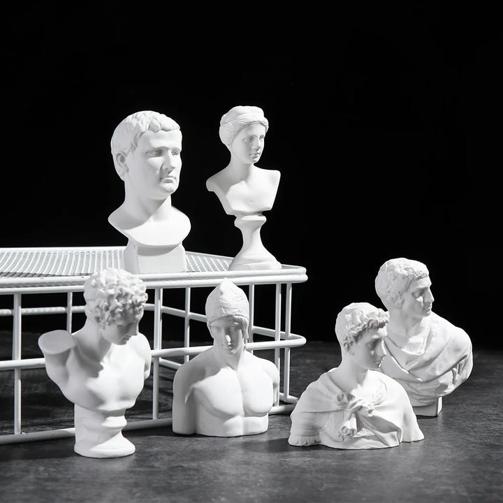 Mini Gipsbuste Portretten 5,5-7 cm voor Tekenpraktijk en Decoratie 3