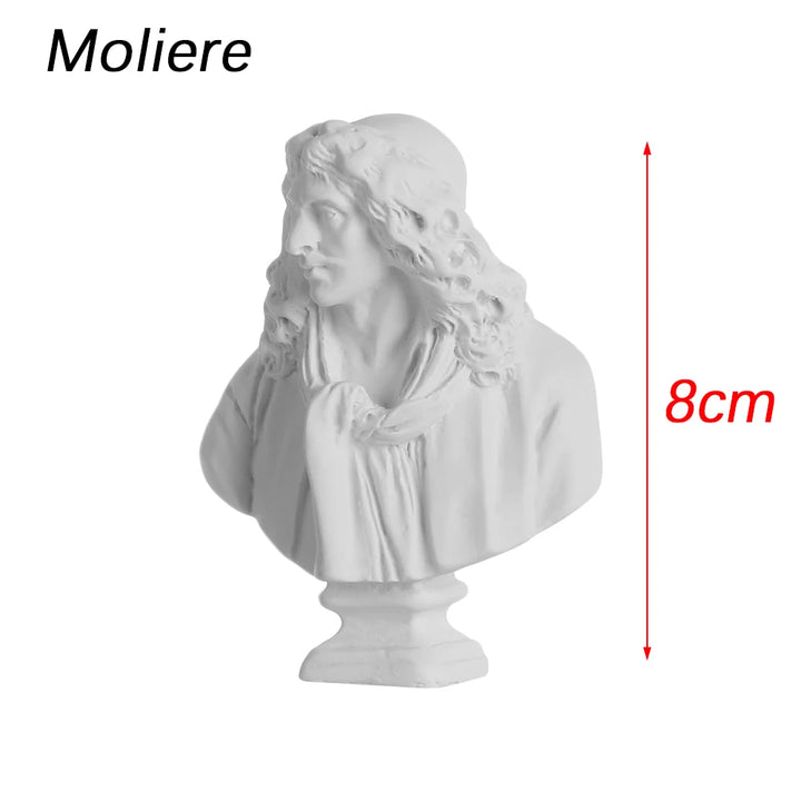 Mini Gipsbuste Portretten 5,5-7 cm voor Tekenpraktijk en Decoratie 9