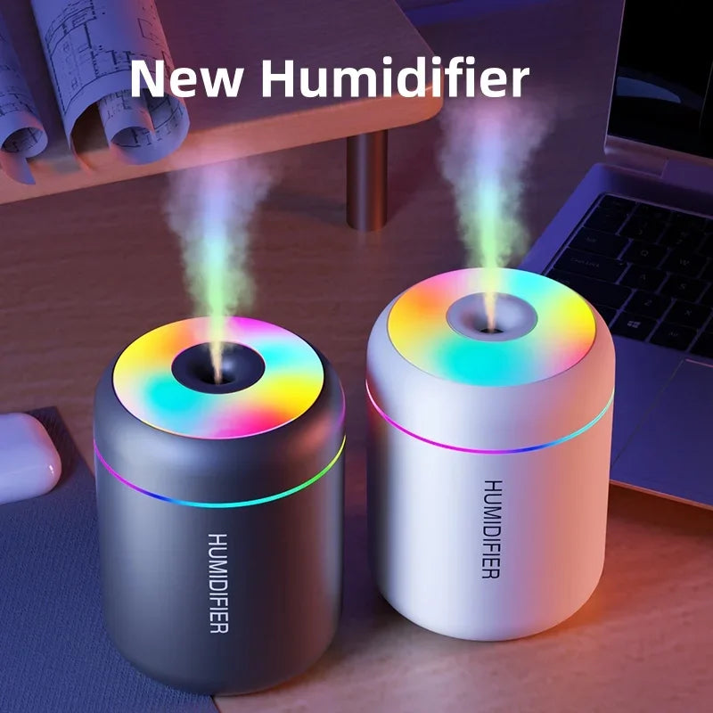 Mini Luchtbevochtiger 180ml met USB, Aromatherapie en Sfeerverlichting voor Slaapkamer en Auto 0