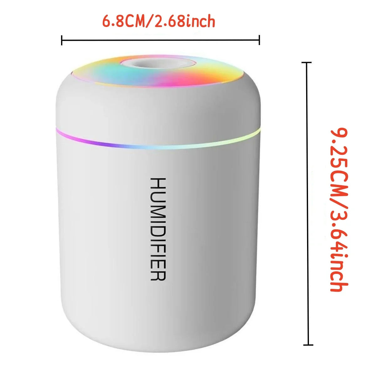 Mini Luchtbevochtiger 180ml met USB, Aromatherapie en Sfeerverlichting voor Slaapkamer en Auto 5