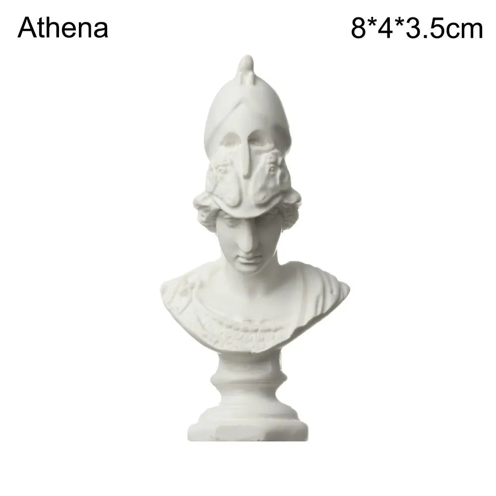 Mini gips buste beeldje 5-7 cm wit Griekse mythologie decoratie 20