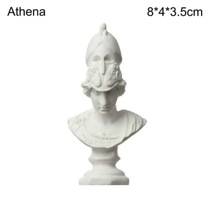 Mini hars buste beeldje 5-7 cm wit Griekse mythologie voor woondecoratie 24
