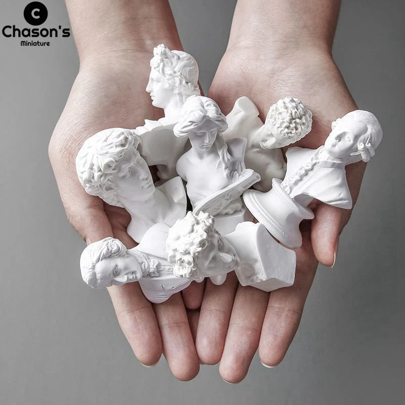 Miniatuur Beeldje van Griekse Mythologie – Gedetailleerde Buste voor Kamerdecoratie 0