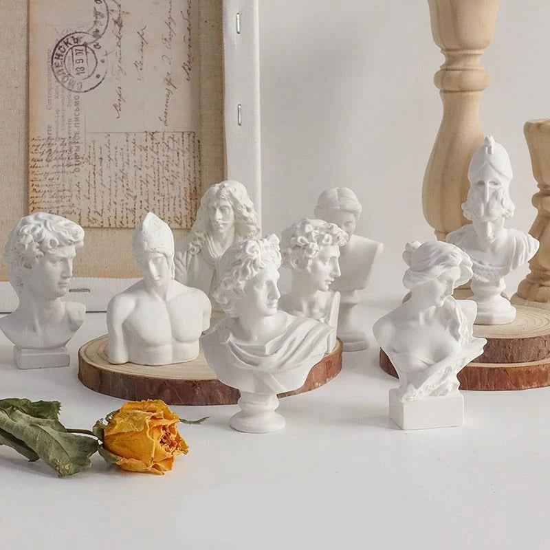 Miniatuur Beeldje van Griekse Mythologie – Gedetailleerde Buste voor Kamerdecoratie 1