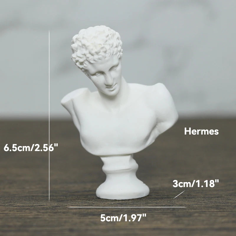 Miniatuur Beeldje van Griekse Mythologie – Gedetailleerde Buste voor Kamerdecoratie 10