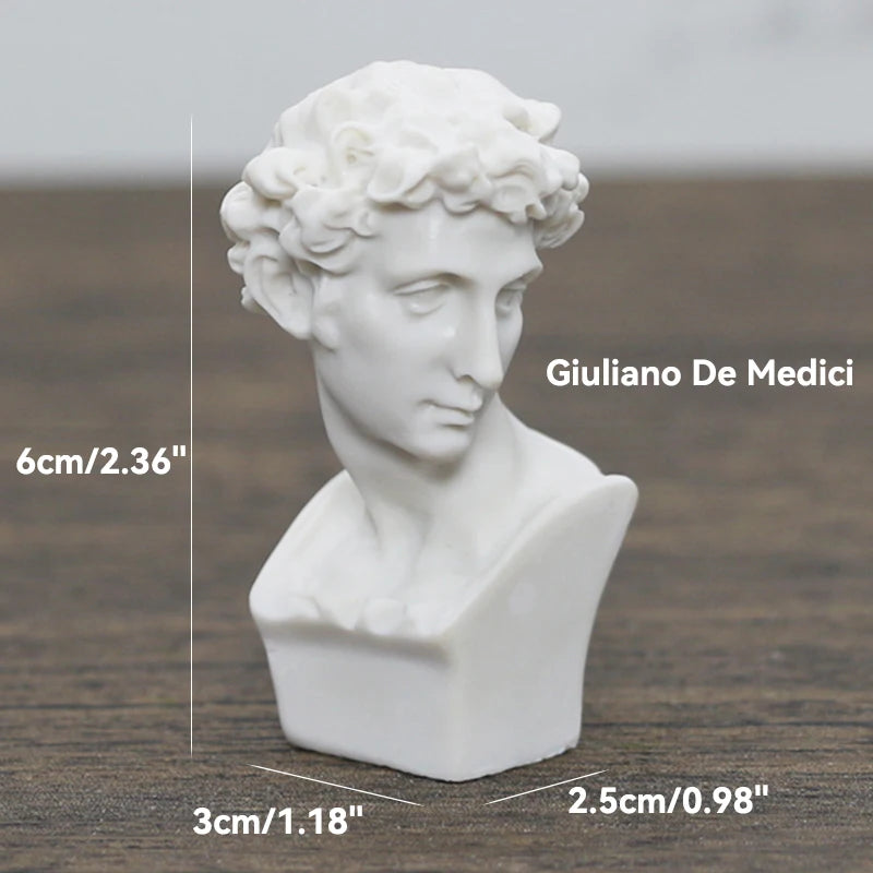 Miniatuur Beeldje van Griekse Mythologie – Gedetailleerde Buste voor Kamerdecoratie 13
