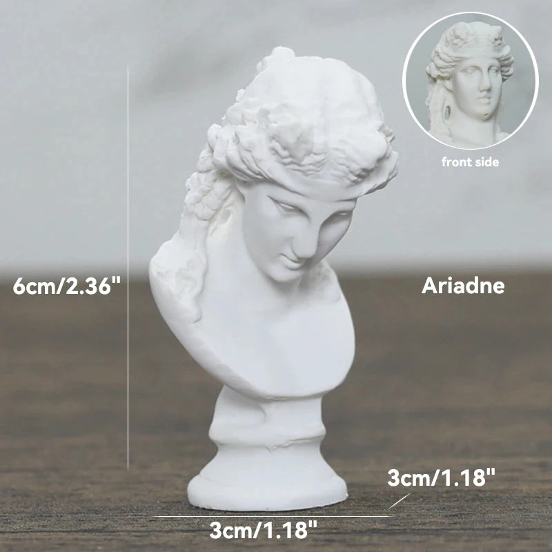 Miniatuur Beeldje van Griekse Mythologie – Gedetailleerde Buste voor Kamerdecoratie 14
