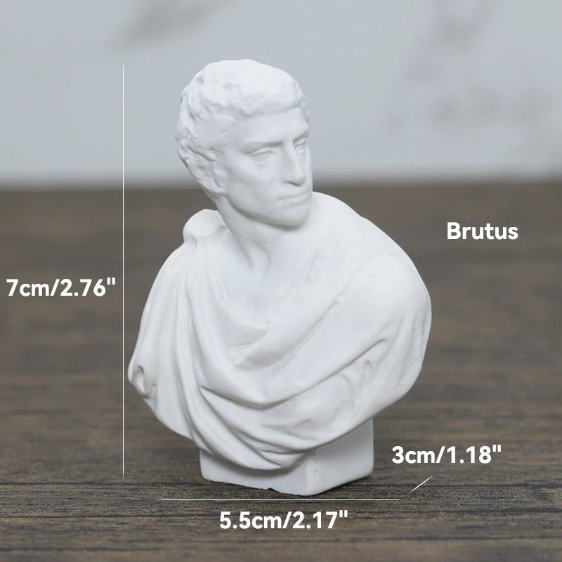 Miniatuur Beeldje van Griekse Mythologie – Gedetailleerde Buste voor Kamerdecoratie 16