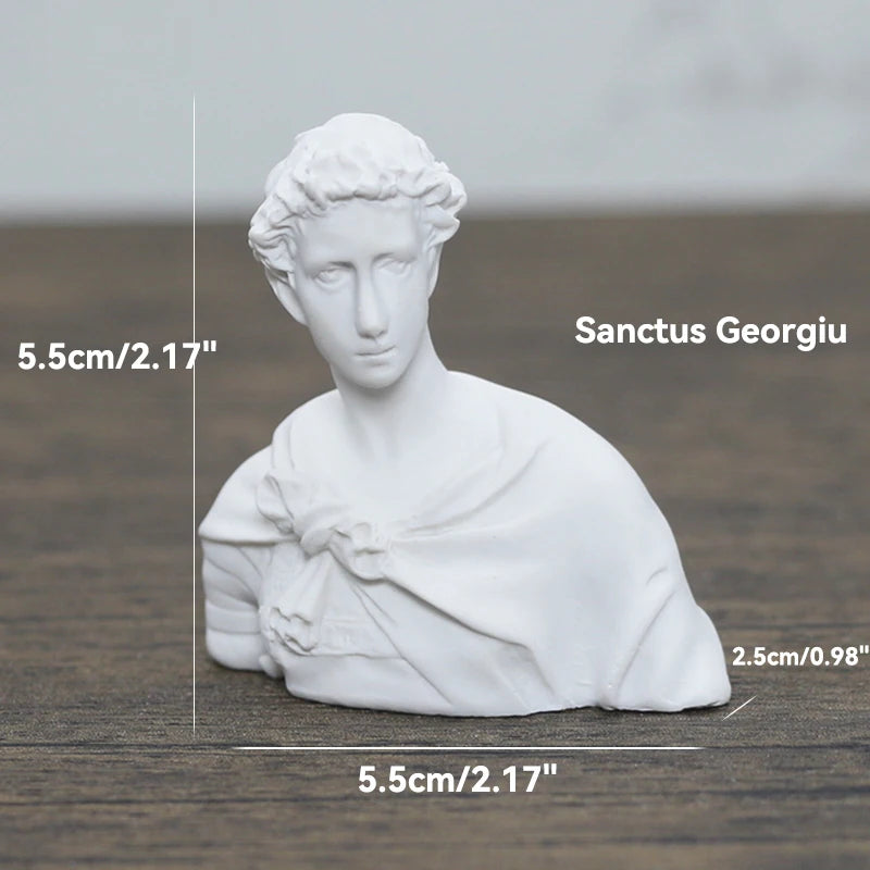 Miniatuur Beeldje van Griekse Mythologie – Gedetailleerde Buste voor Kamerdecoratie 17