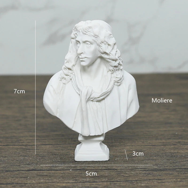 Miniatuur Beeldje van Griekse Mythologie – Gedetailleerde Buste voor Kamerdecoratie 19
