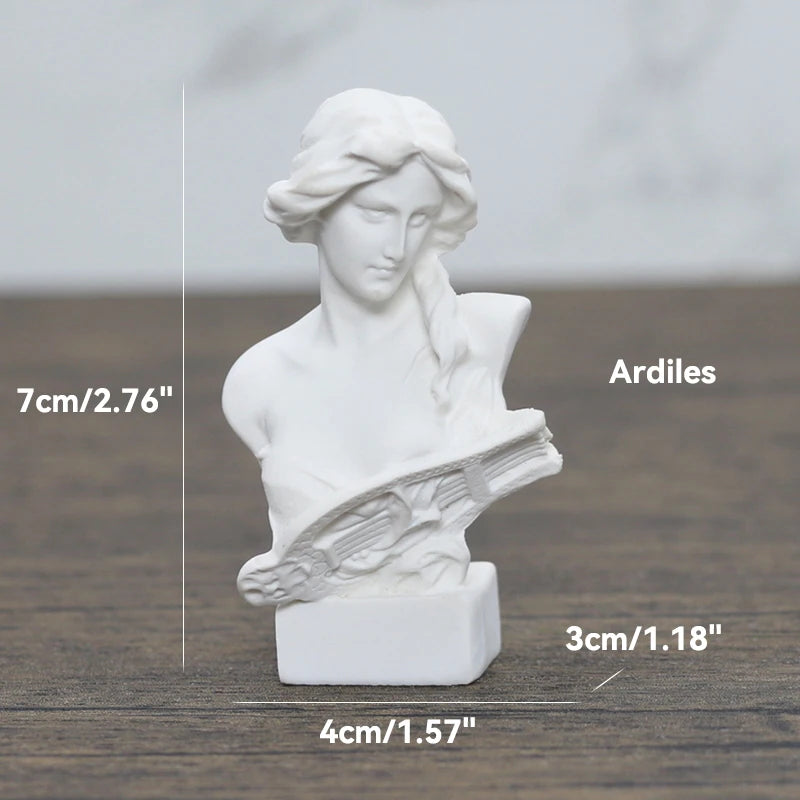 Miniatuur Beeldje van Griekse Mythologie – Gedetailleerde Buste voor Kamerdecoratie 22