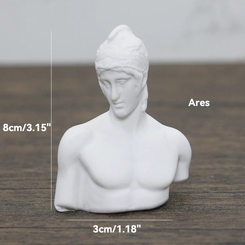 Miniatuur Beeldje van Griekse Mythologie – Gedetailleerde Buste voor Kamerdecoratie 23