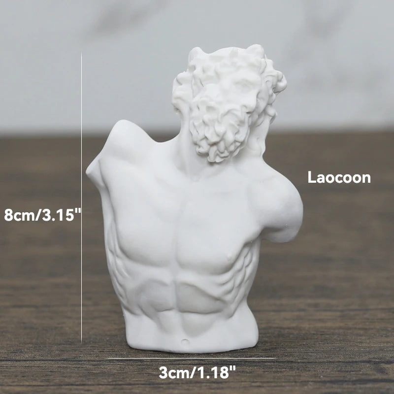 Miniatuur Beeldje van Griekse Mythologie – Gedetailleerde Buste voor Kamerdecoratie 24