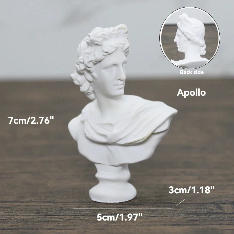 Miniatuur Beeldje van Griekse Mythologie – Gedetailleerde Buste voor Kamerdecoratie 7