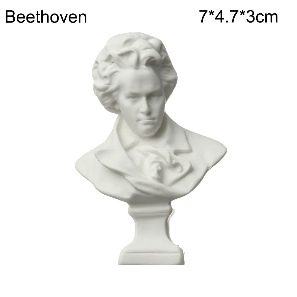 Miniatuur Gipsen Buste Standbeeld Wit, Scandinavische Stijl, 5,5-7 cm, Griekse Mythologie Decoratie 13
