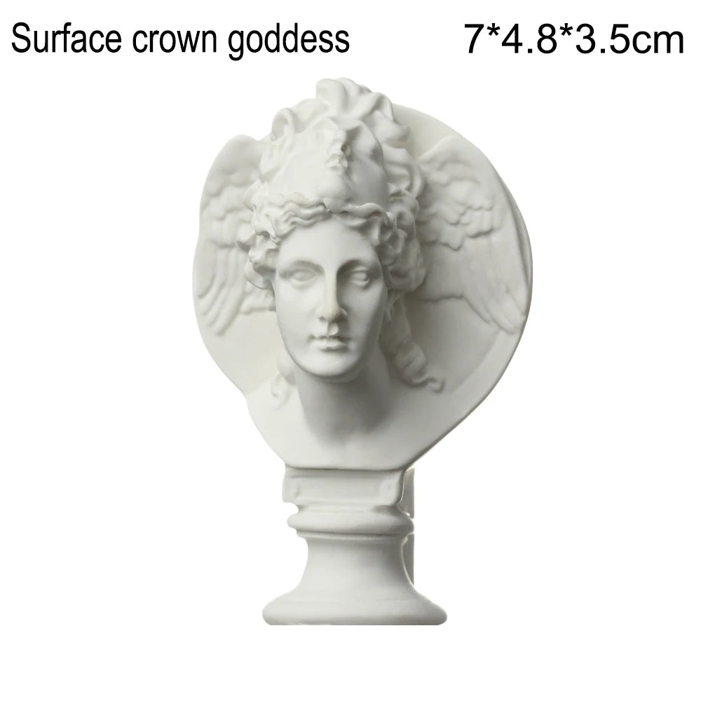 Miniatuur Gipsen Buste Standbeeld Wit, Scandinavische Stijl, 5,5-7 cm, Griekse Mythologie Decoratie 14