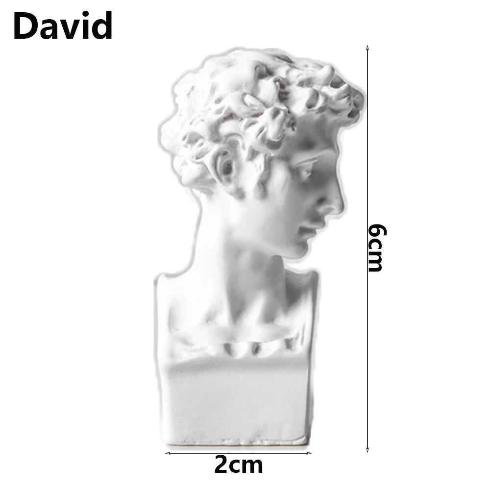 Miniatuur Gipsen Buste Standbeeld Wit, Scandinavische Stijl, 5,5-7 cm, Griekse Mythologie Decoratie 18