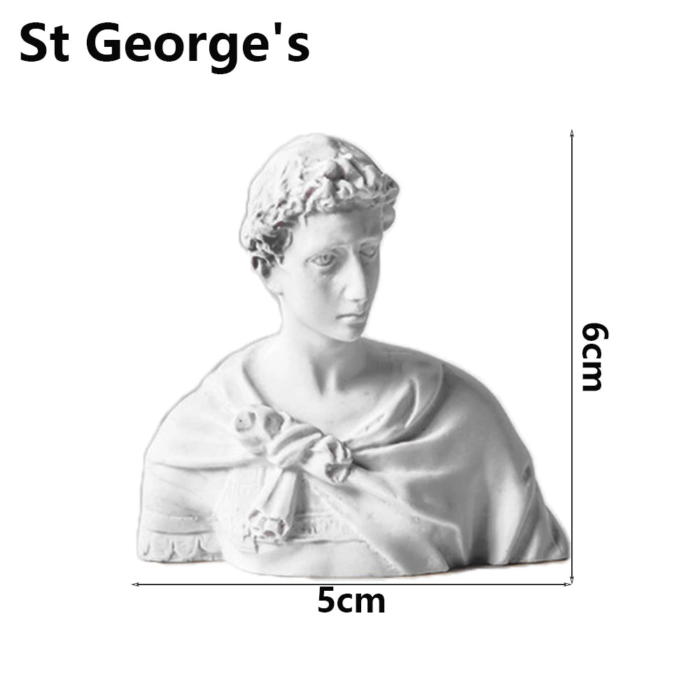 Miniatuur Gipsen Buste Standbeeld Wit, Scandinavische Stijl, 5,5-7 cm, Griekse Mythologie Decoratie 19