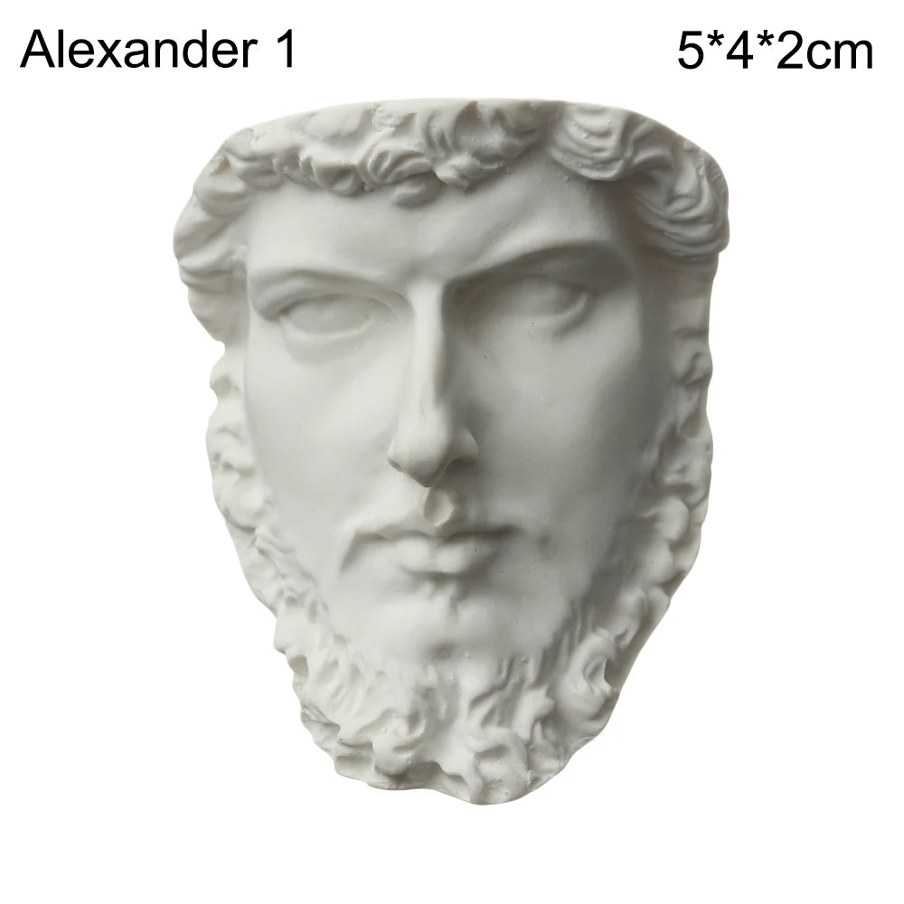 Miniatuur Gipsen Buste Standbeeld Wit, Scandinavische Stijl, 5,5-7 cm, Griekse Mythologie Decoratie 21