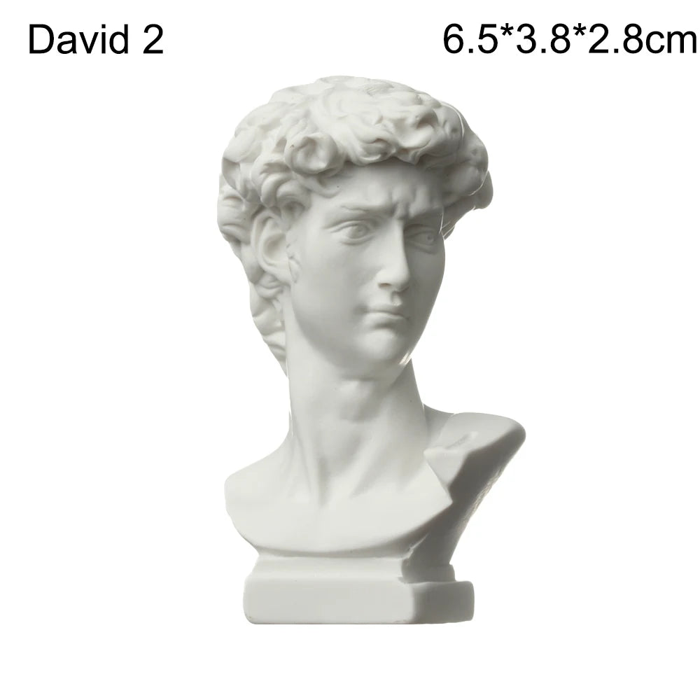 Miniatuur Gipsen Buste Standbeeld Wit, Scandinavische Stijl, 5,5-7 cm, Griekse Mythologie Decoratie 23