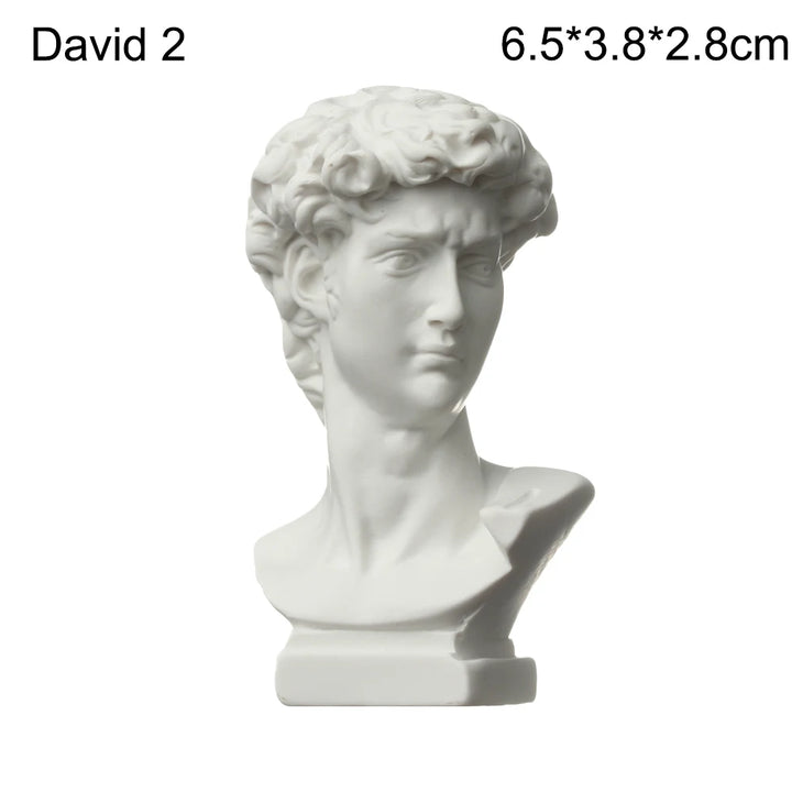 Miniatuur Gipsen Buste Standbeeld Wit, Scandinavische Stijl, 5,5-7 cm, Griekse Mythologie Decoratie 23