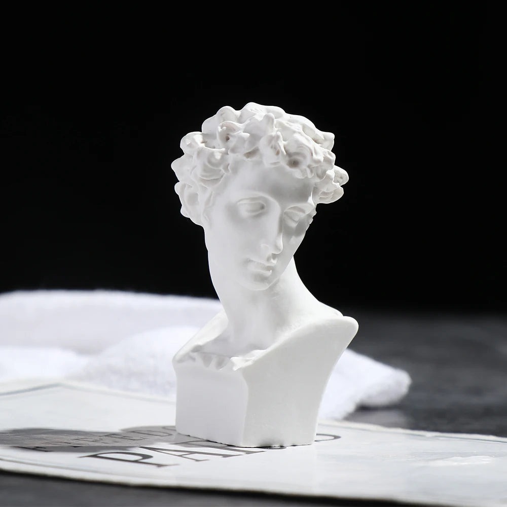 Miniatuur Gipsen Buste Standbeeld Wit, Scandinavische Stijl, 5,5-7 cm, Griekse Mythologie Decoratie 4