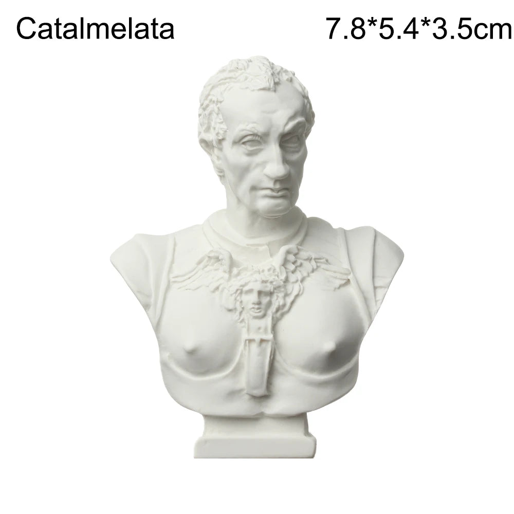 Miniatuur Gipsen Buste Standbeeld Wit, Scandinavische Stijl, 5,5-7 cm, Griekse Mythologie Decoratie 6