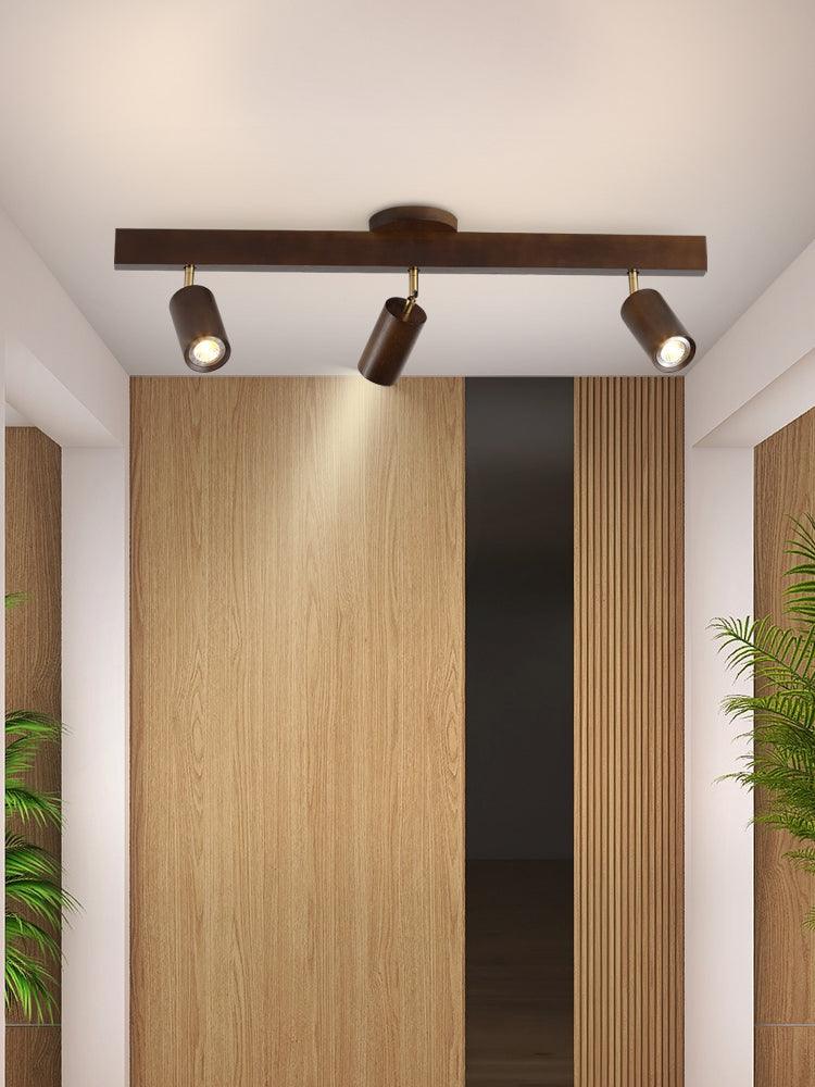 Minimalistische Houten Plafondlamp met Modulair Design 1