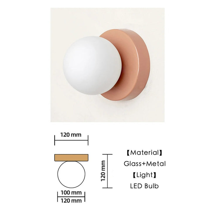 Minimalistische Scandinavische Wandlamp met Glazen Kap 7
