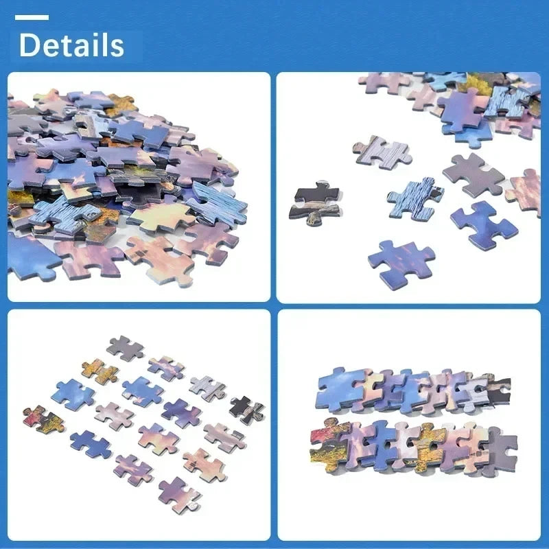 Minipuzzel 1000 stukjes Van Gogh Sterrennacht voor volwassenen, milieuvriendelijk papier 4