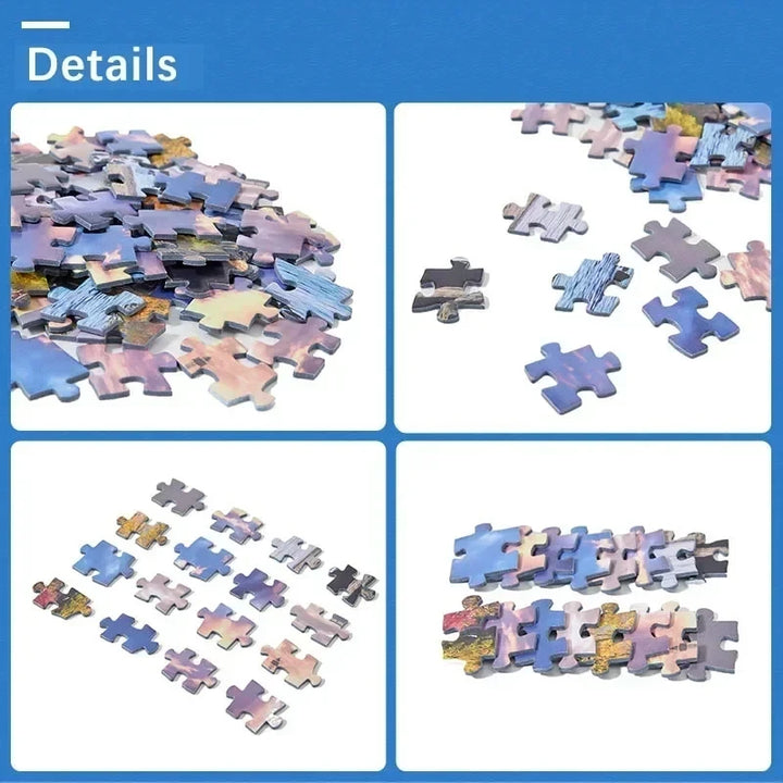 Minipuzzel 1000 stukjes Van Gogh Sterrennacht voor volwassenen, milieuvriendelijk papier 4