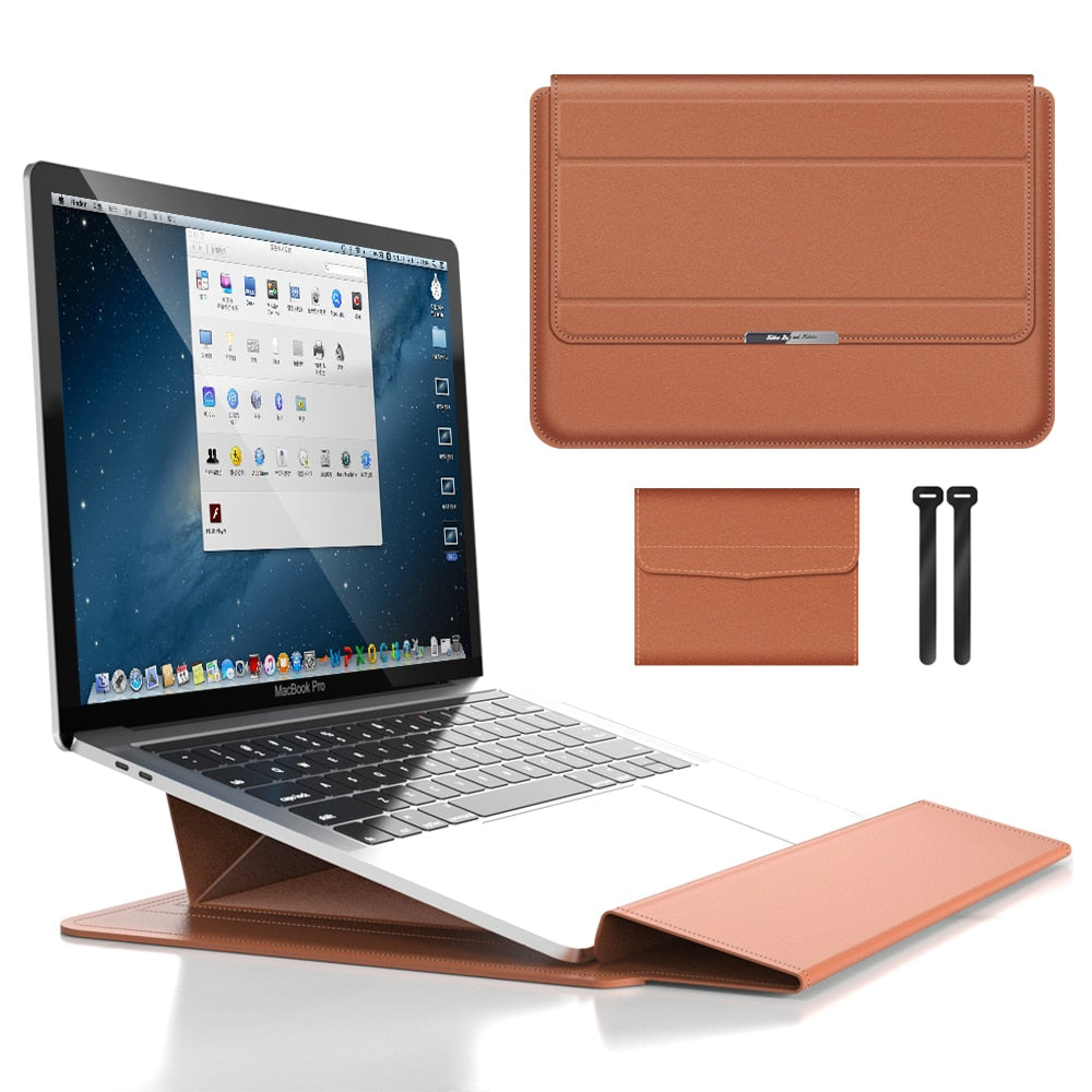 Opvouwbare Laptopstandaard & Sleeve – Ergonomisch Werkcomfort Vestragear