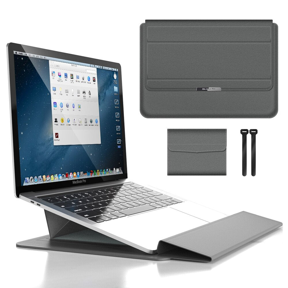 Opvouwbare Laptopstandaard & Sleeve – Ergonomisch Werkcomfort Vestragear