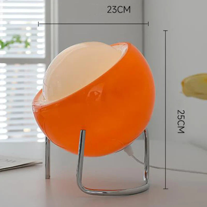 BauLume Bauhaus Lámpara de Mesa – Lámpara de Diseño de Cristal con LED Regulable y Iluminación Ambiental Cálida