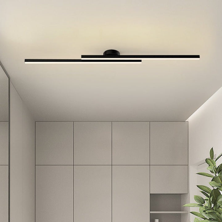 Norvion Plafondlamp – Lampada da soffitto LED allungata in alluminio con design minimalista elegante
