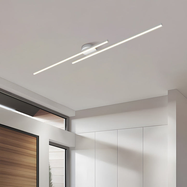 Norvion Plafondlamp – Lampada da soffitto LED allungata in alluminio con design minimalista elegante