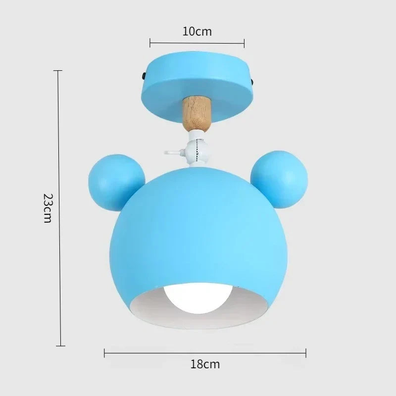Cartonelle làmpada de sostre – Làmpada de dibuixos animats moderna amb base E27 i disseny de fusta juganer